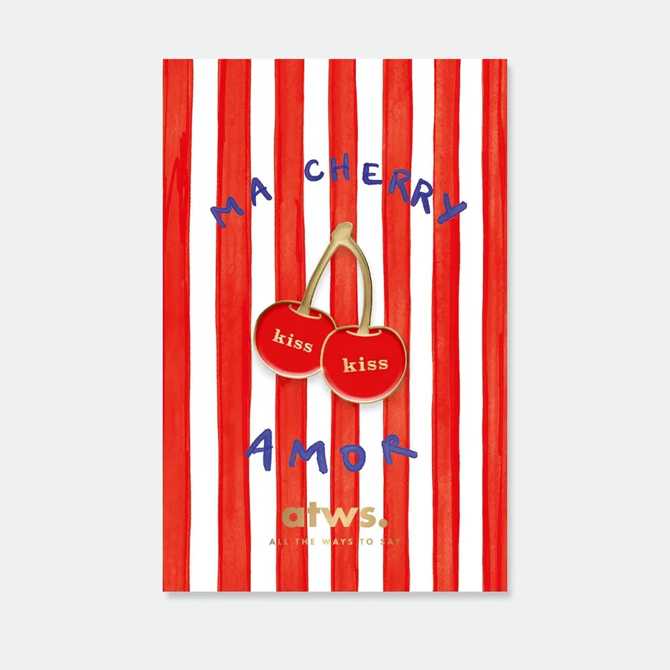 all-the-ways-to-say-kiss-kiss-pin-s-cerises-mail-dor-23-mm image 1