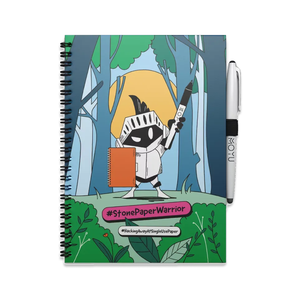 moyu-erasable-notebook-a5-carnet-effa-able-stone-paper-warrior image 1