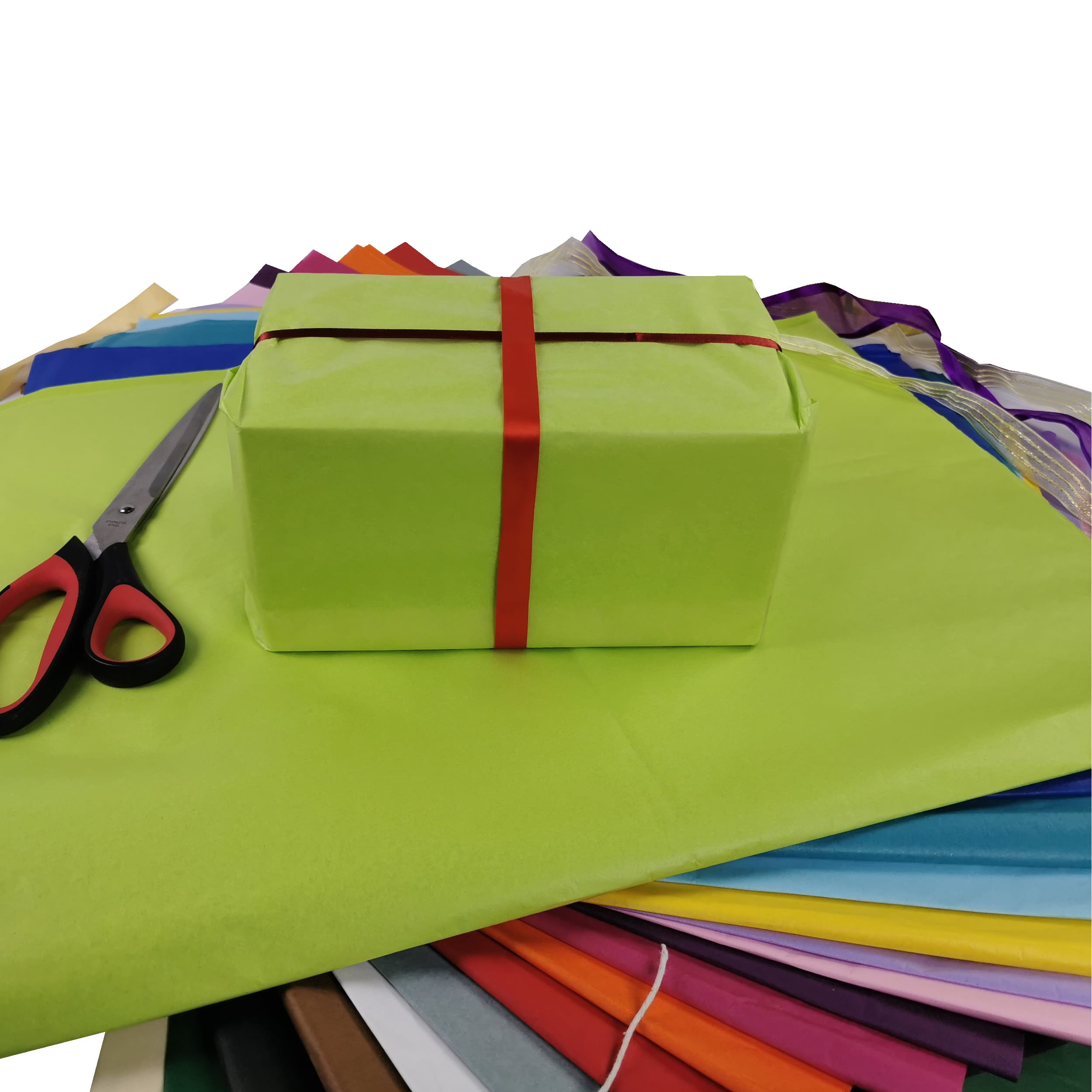 carnival-papers-tissue-paper-papier-de-soie-vert-lime-10-feuilles image 8