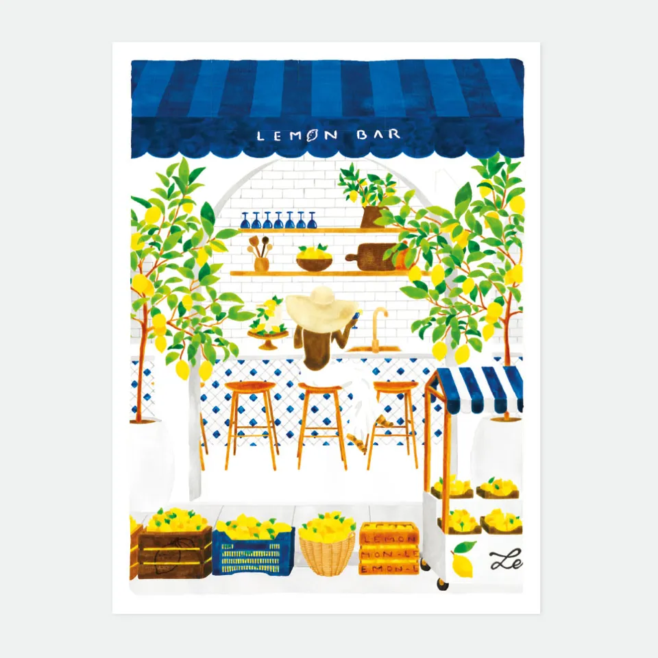 all-the-way-to-say-amalfi-coast-affiche-citrons-29-7x39-7-cm image 1