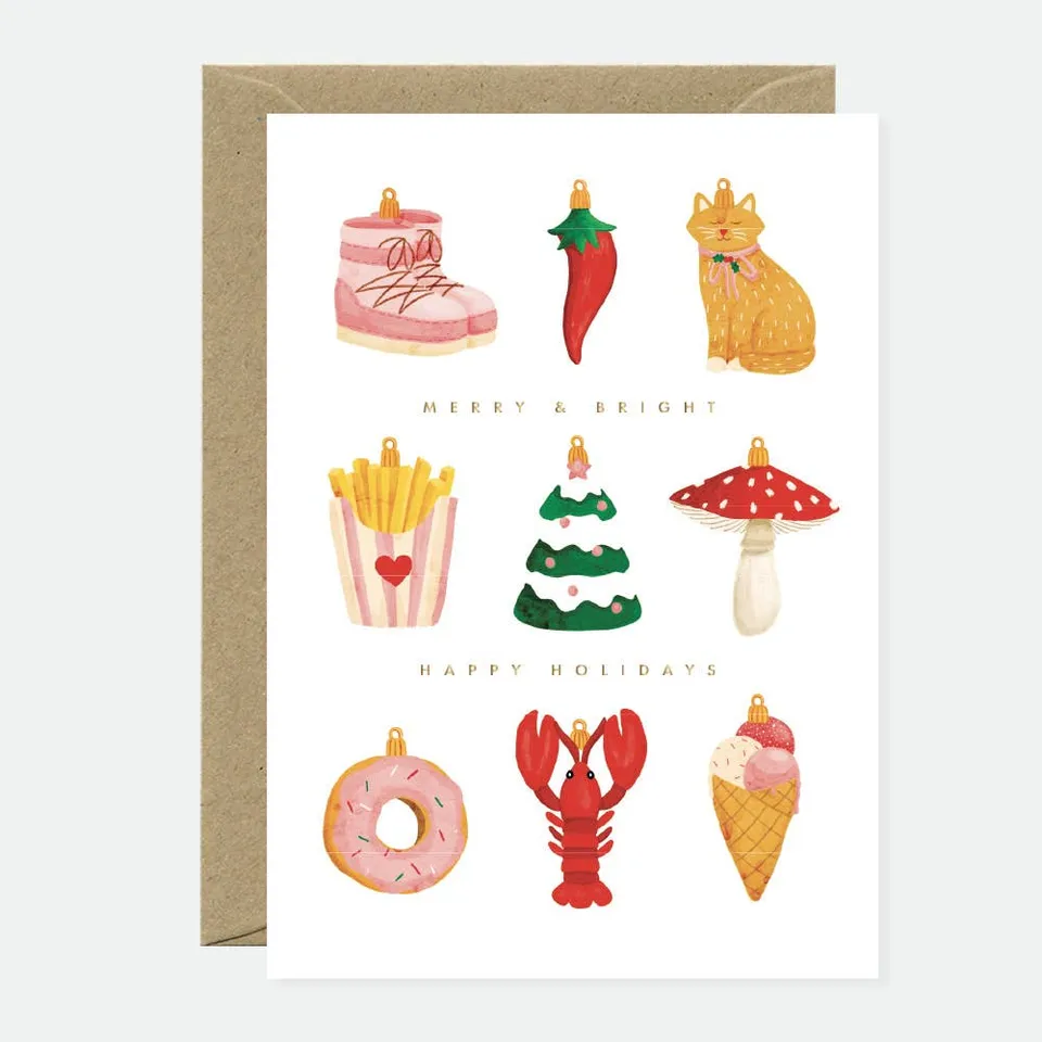 all-the-ways-to-say-ornaments-carte-voeux-no-l-a6-dor-e image 1