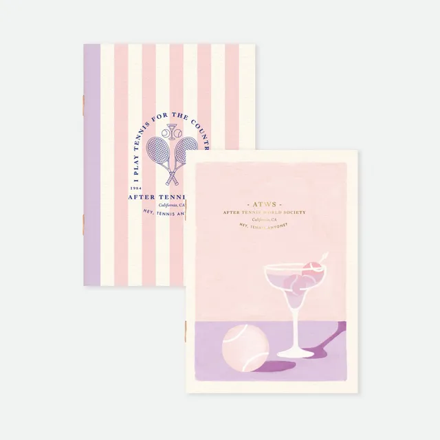 all-the-ways-to-say-duo-tennis-duo-carnets-poche-a6-pastel image 1