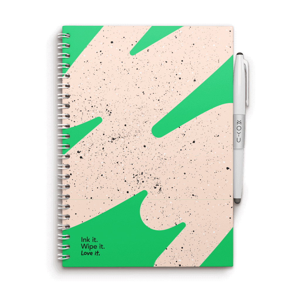 moyu-erasable-notebooks-flashy-moss-cahier-effa-able-a5-vert-mousse image 1