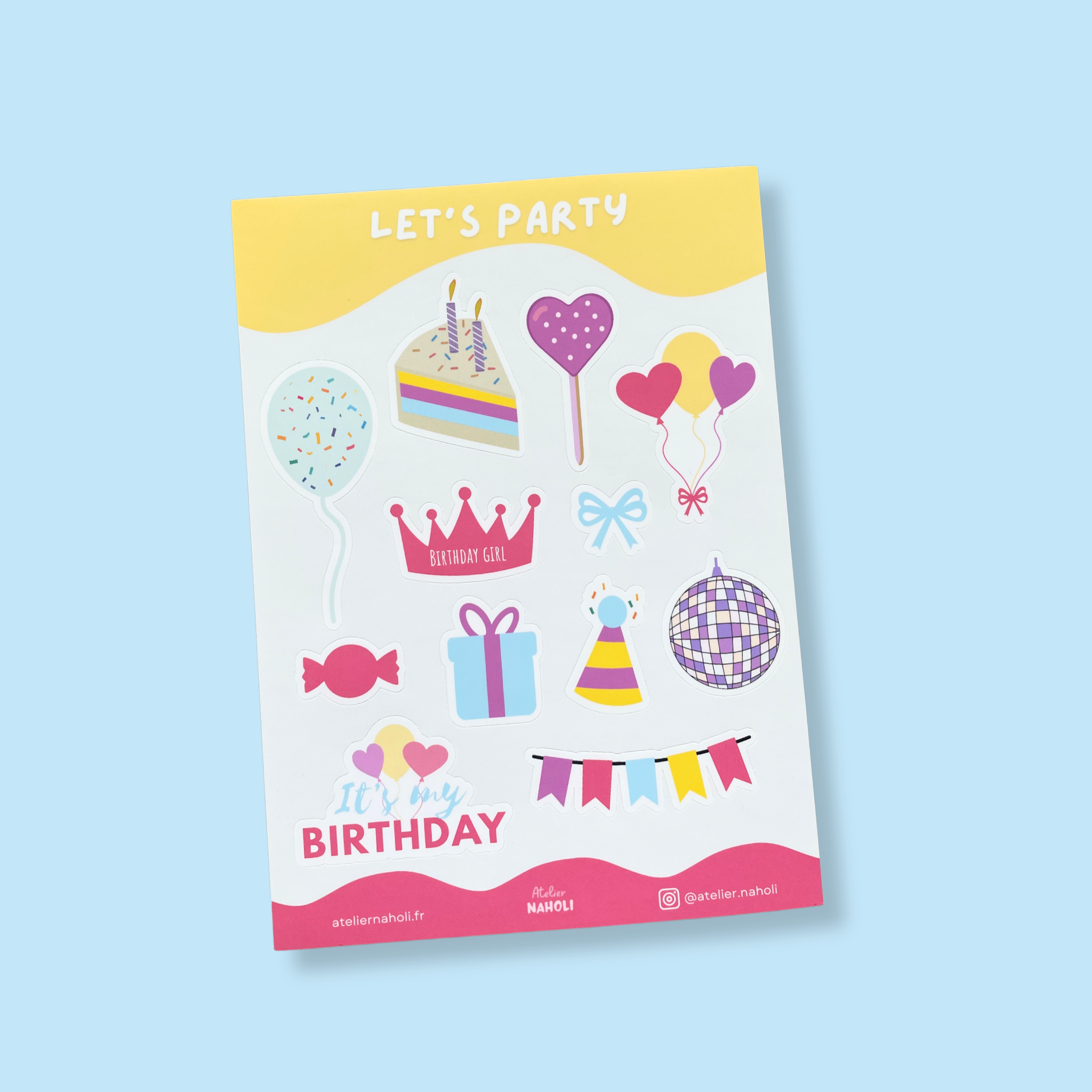 atelier-naholi-planche-12-stickers-let-s-party-a6-anniversaire image 1