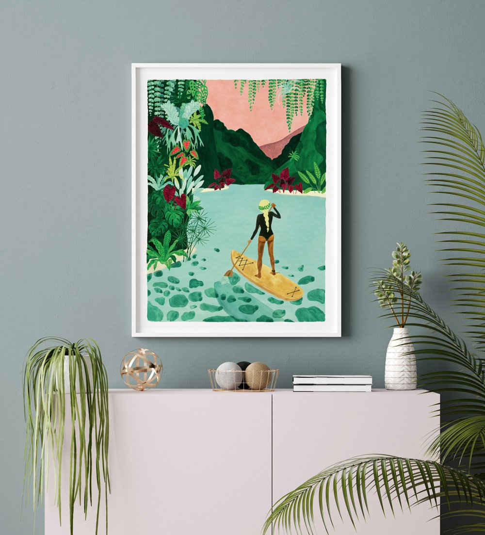 all-the-ways-to-say-paddle-girl-affiche-50-x-70-cm-tropicale image 2