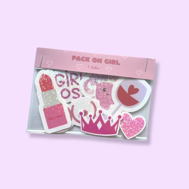 atelier-naholi-oh-girl-pack-7-stickers-girl-power-brillant image 1