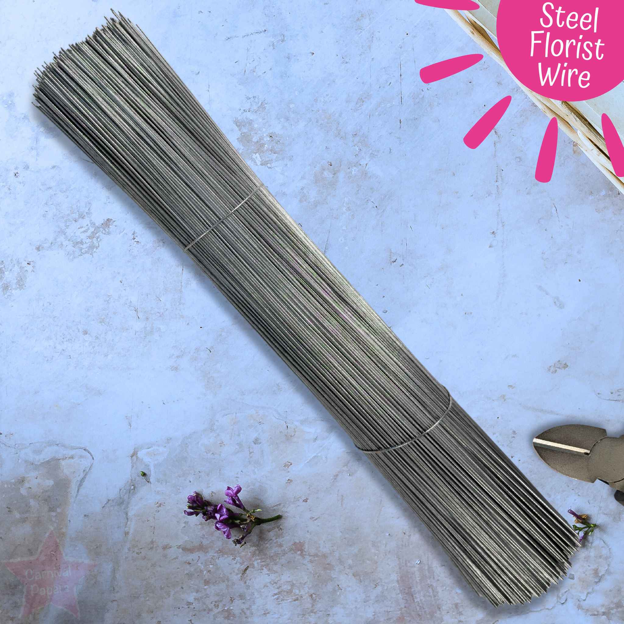 carnival-papers-modelling-wire-fil-fleuriste-30cm-2-5kg-galvanis image 1