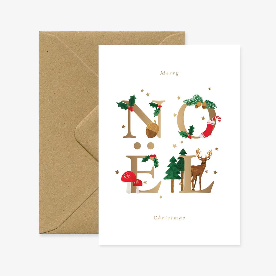 all-the-way-to-say-noel-letters-carte-de-voeux-a6-festive image 1