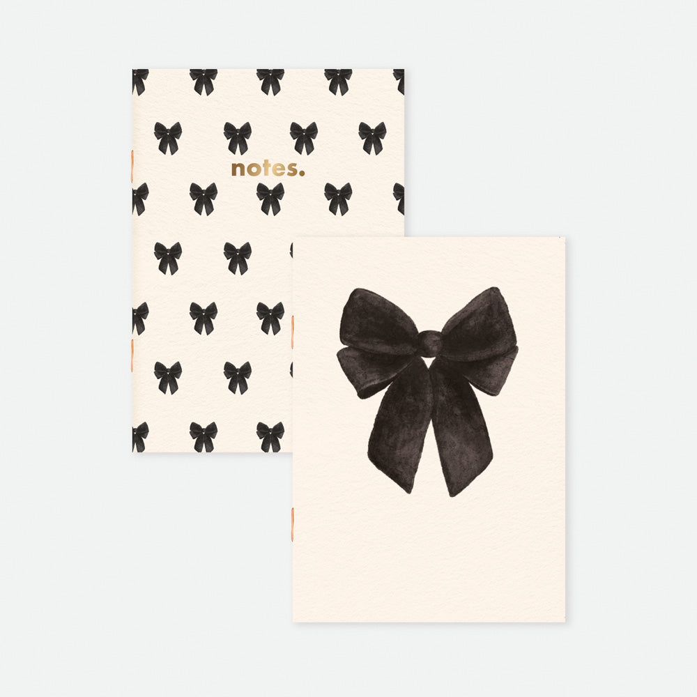 all-the-ways-to-say-duo-black-bow-carnets-poche-a6-noeud image 1