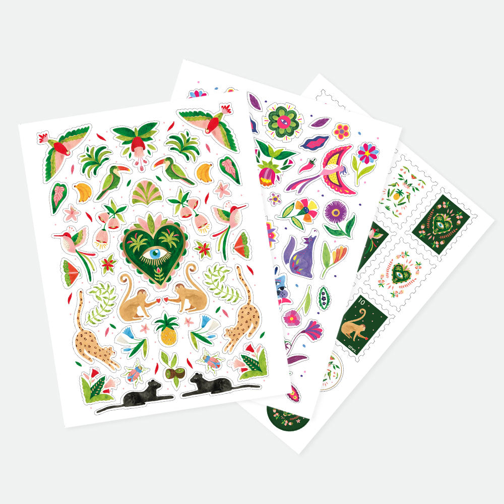all-the-ways-to-say-mexican-jungle-stickers-lot-3-planches image 1