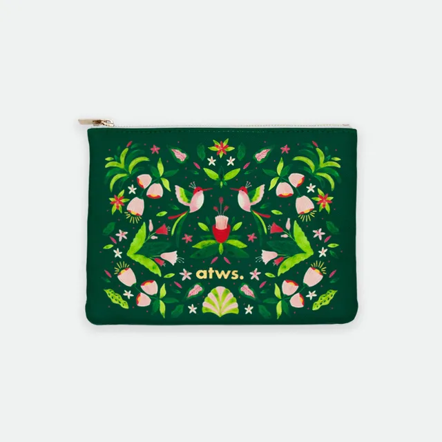 all-the-way-to-say-green-jungle-pochette-zipp-e-similicuir-19x14 image 1