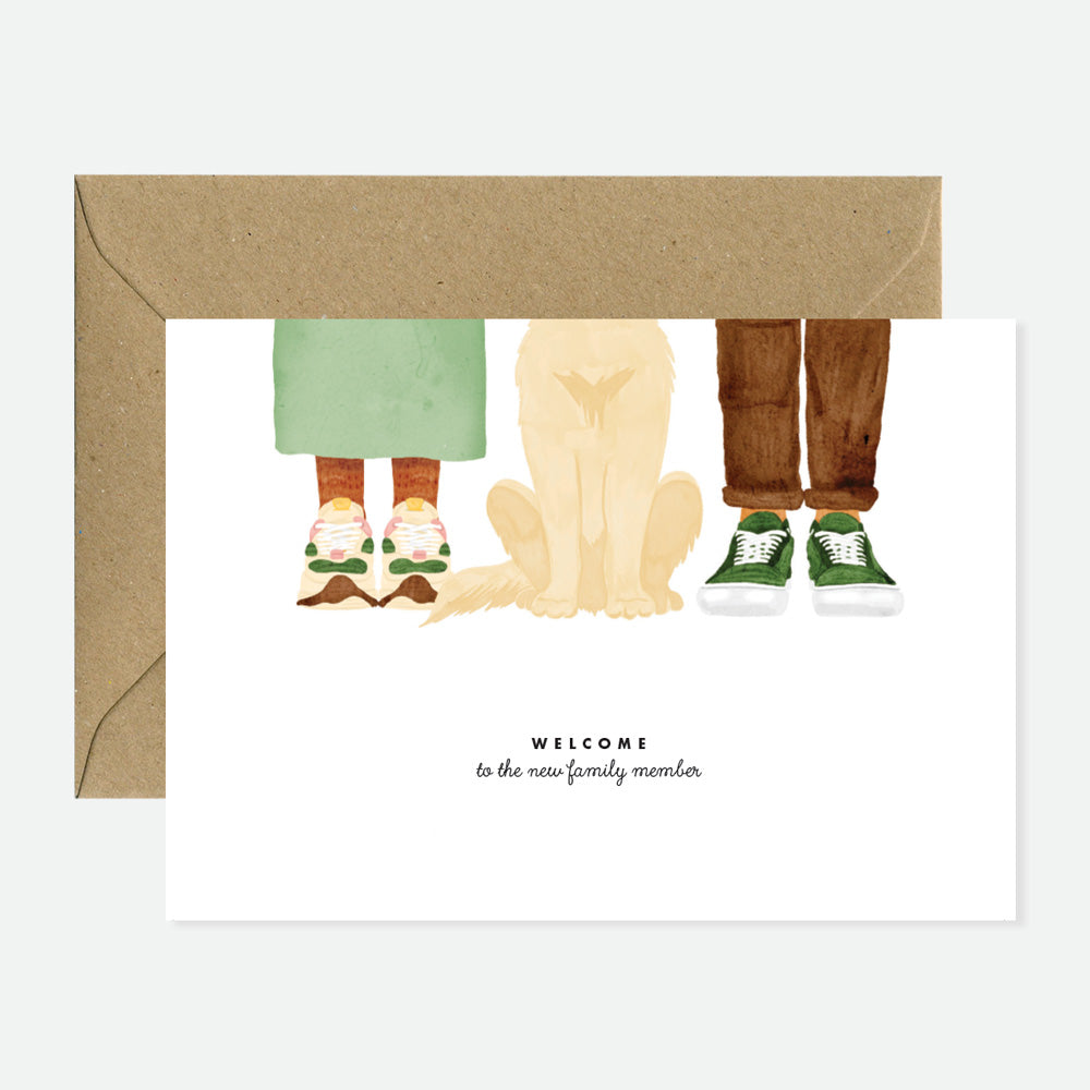 all-the-ways-to-say-welcome-family-dog-carte-de-v-ux-chien-a6 image 1