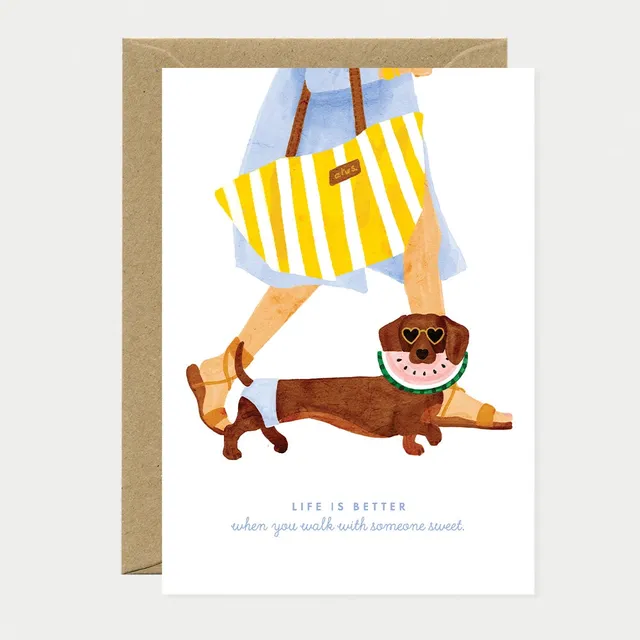 all-the-way-to-say-summer-dachshund-carte-teckel-t-a6 image 1