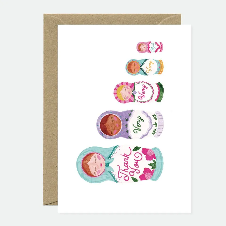 all-the-way-to-say-thank-you-dolls-carte-remerciements-a6 image 1