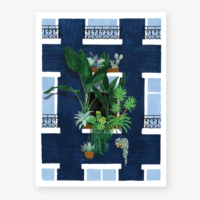 all-the-way-to-say-balcony-affiche-18x24-plantes-vertes image 1