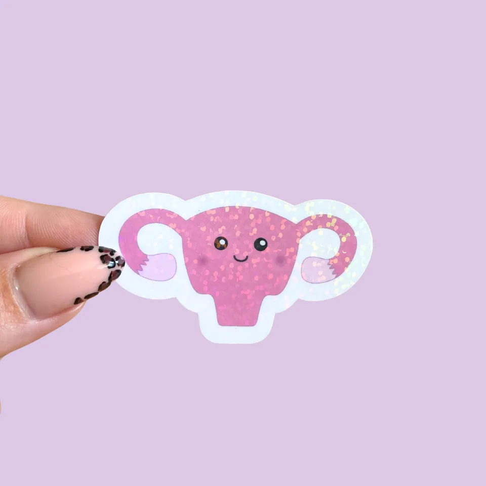 atelier-naholi-stickers-uterus-autocollant-holographique-6-cm image 1
