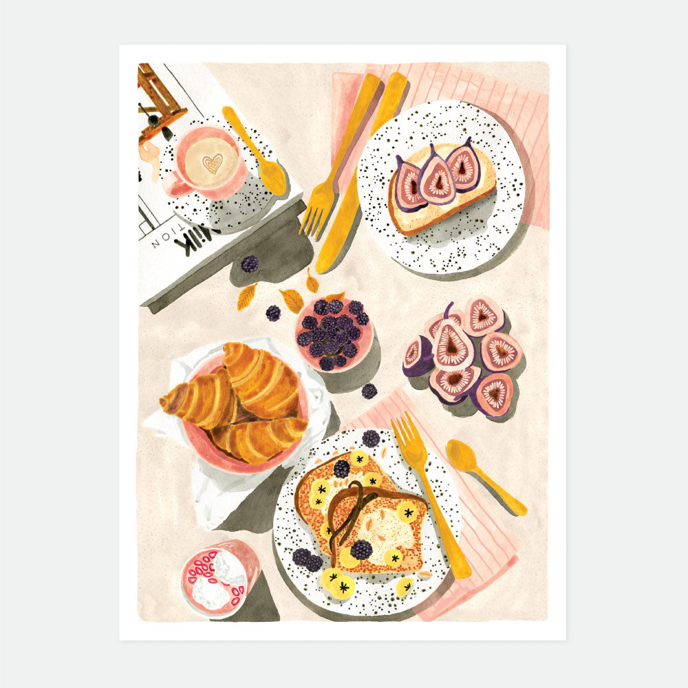 all-the-ways-to-say-brunch-affiche-50x70-cm-illustration-cuisine image 1