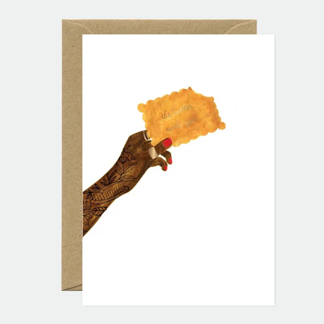 all-the-way-to-say-butter-with-you-carte-a6-feuille-dor-e image 1