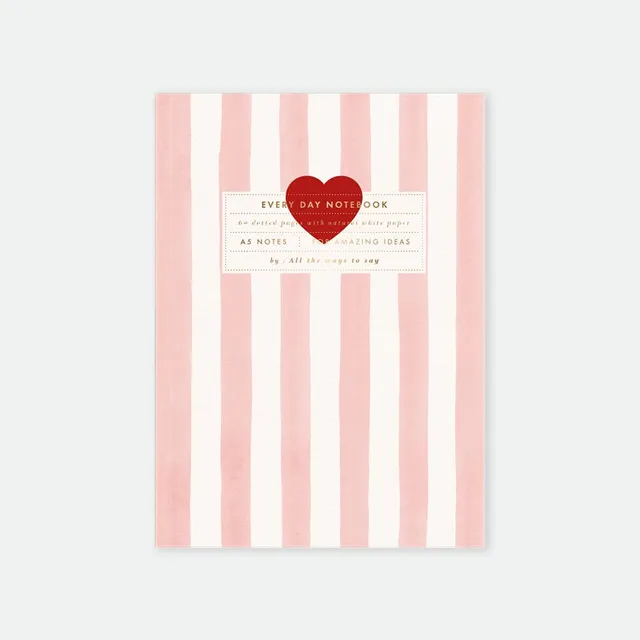 all-the-ways-to-say-pink-stripes-carnet-a5-rayures-roses image 1