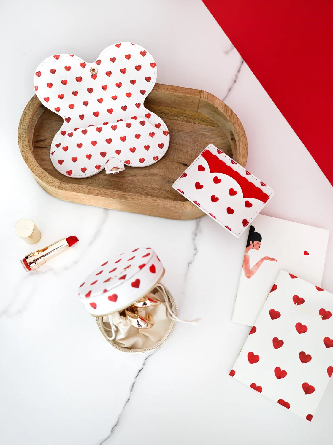all-the-way-to-say-heart-porte-cartes-cuir-pu-c-urs-8-cm image 7