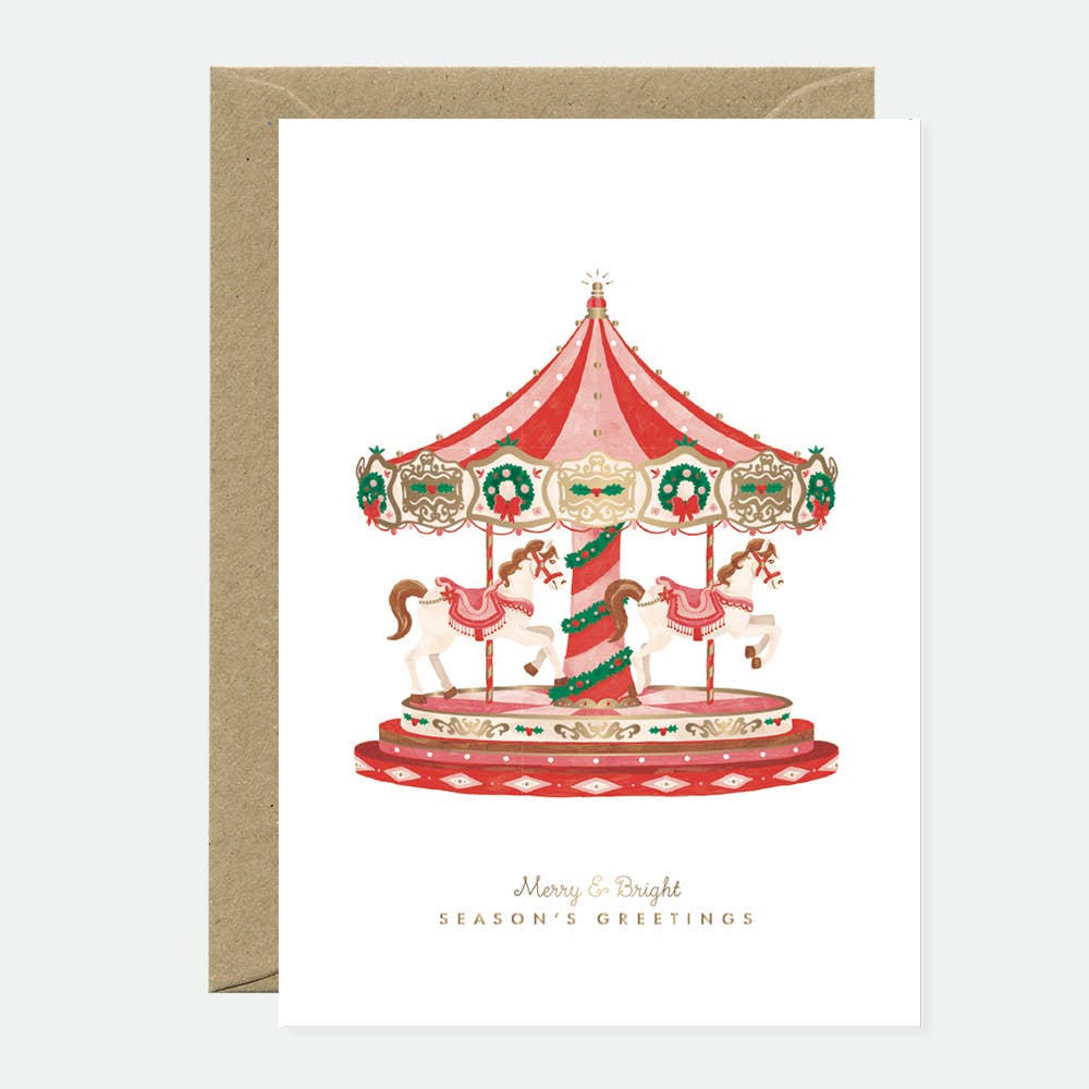 all-the-ways-to-say-carroussel-carte-de-v-ux-a6-feuille-dor-e image 1