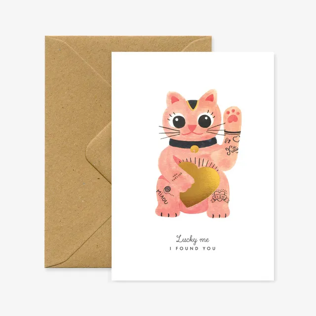 all-the-ways-to-say-lucky-cat-carte-de-v-ux-chat-a6 image 1