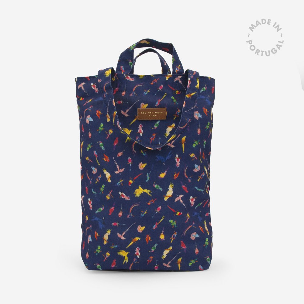 all-the-ways-to-say-neon-birds-tote-bag-recycl-oiseaux image 1