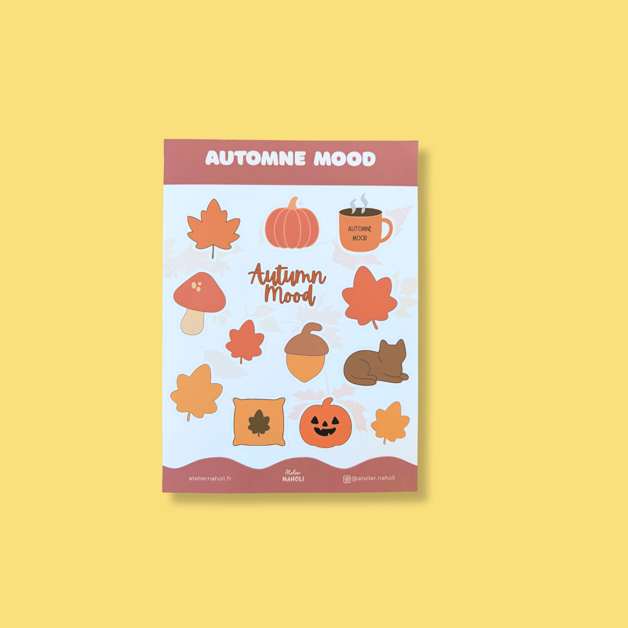 atelier-naholi-planche-stickers-automne-mood-a6-mate-cozy image 1
