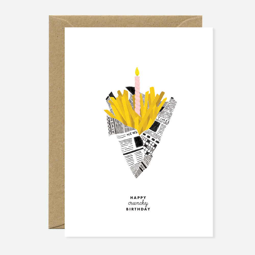 all-the-ways-to-say-happy-crunchy-birthday-carte-a6-frites image 1