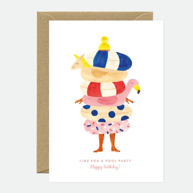 all-the-ways-to-say-pool-party-carte-anniversaire-a6-bou-es image 1