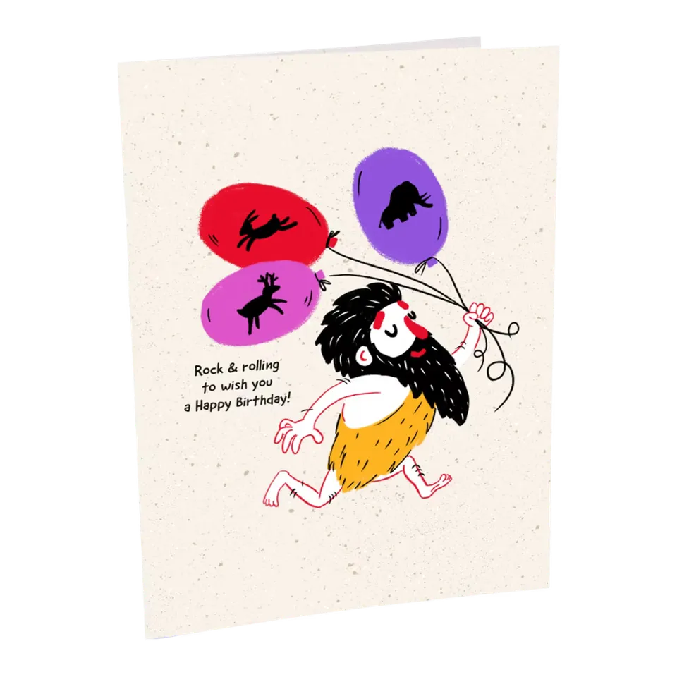 moyu-carte-anniversaire-r-utilisable-caveman-papier-pierre image 1