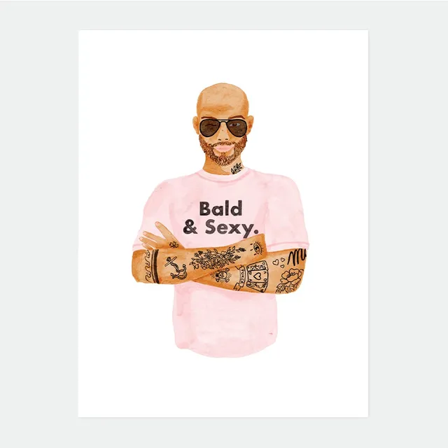 all-the-ways-to-say-bald-sexy-affiche-29-7x39-7-cm-humour image 1