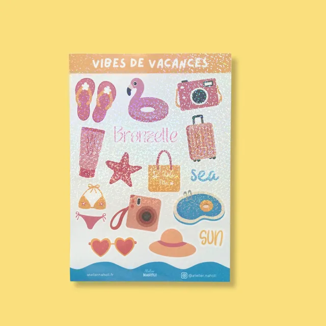 atelier-naholi-planche-stickers-vibes-de-vacances-a5 image 1
