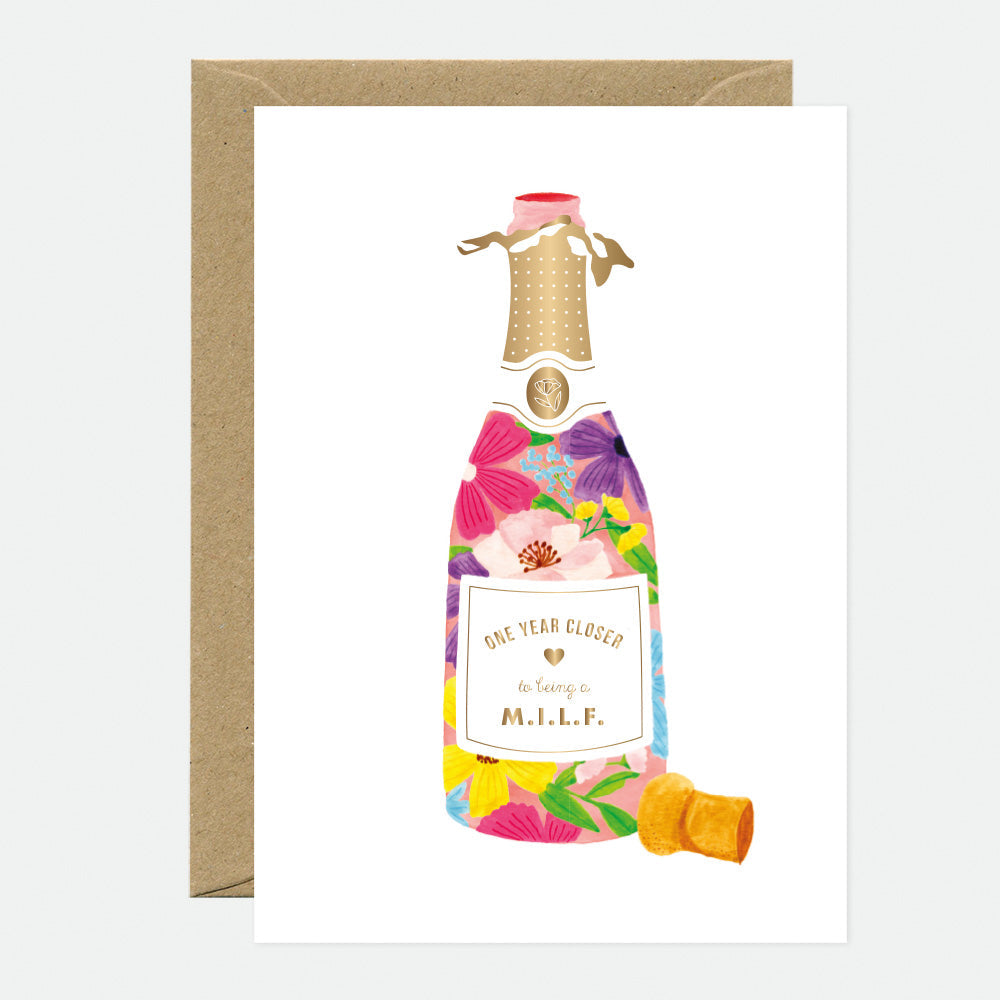 all-the-ways-to-say-milf-bottle-carte-de-voeux-a6-dor-e image 1