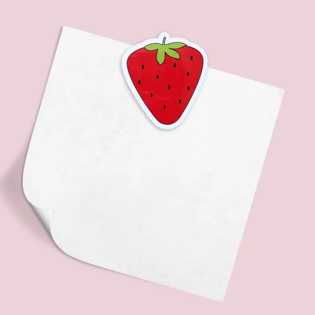 atelier-naholi-magnet-fraise-magnet-frigo-5x4-1-cm-brillant image 1