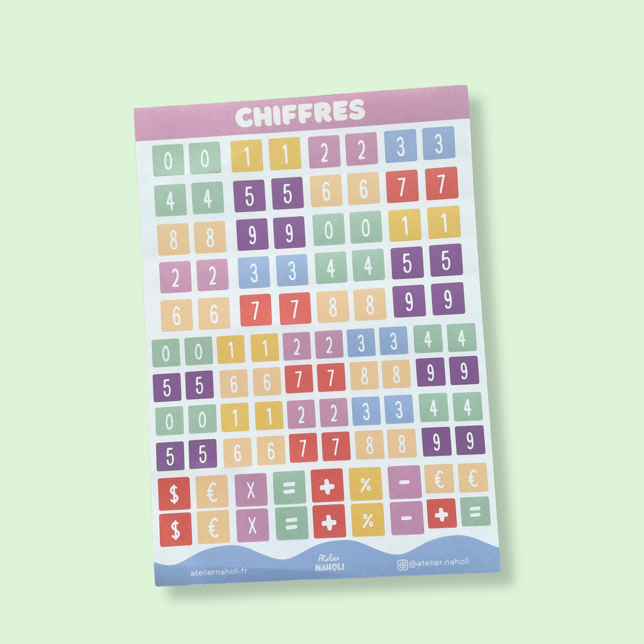 atelier-naholi-planche-stickers-chiffres-a5-papier-color-s image 1