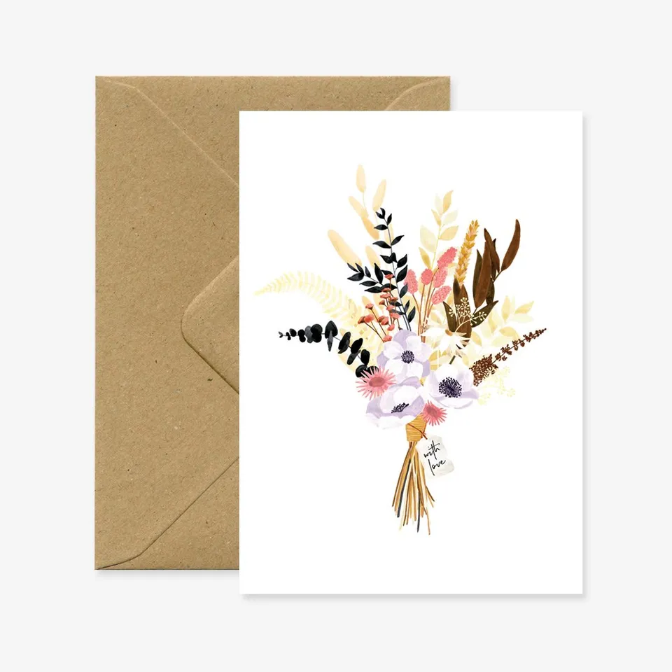 all-the-way-to-say-modern-bouquet-carte-de-voeux-a6-fleurs image 1