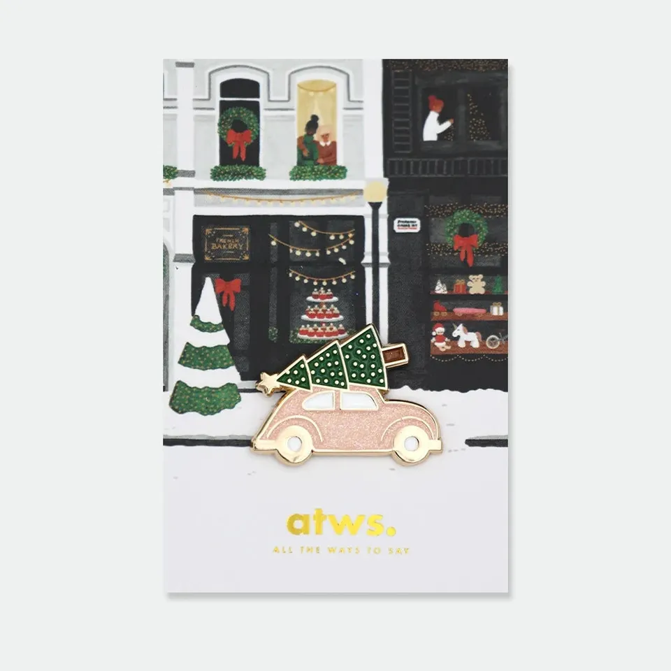 all-the-ways-to-say-xmas-car-pin-s-voiture-rose-no-l image 1