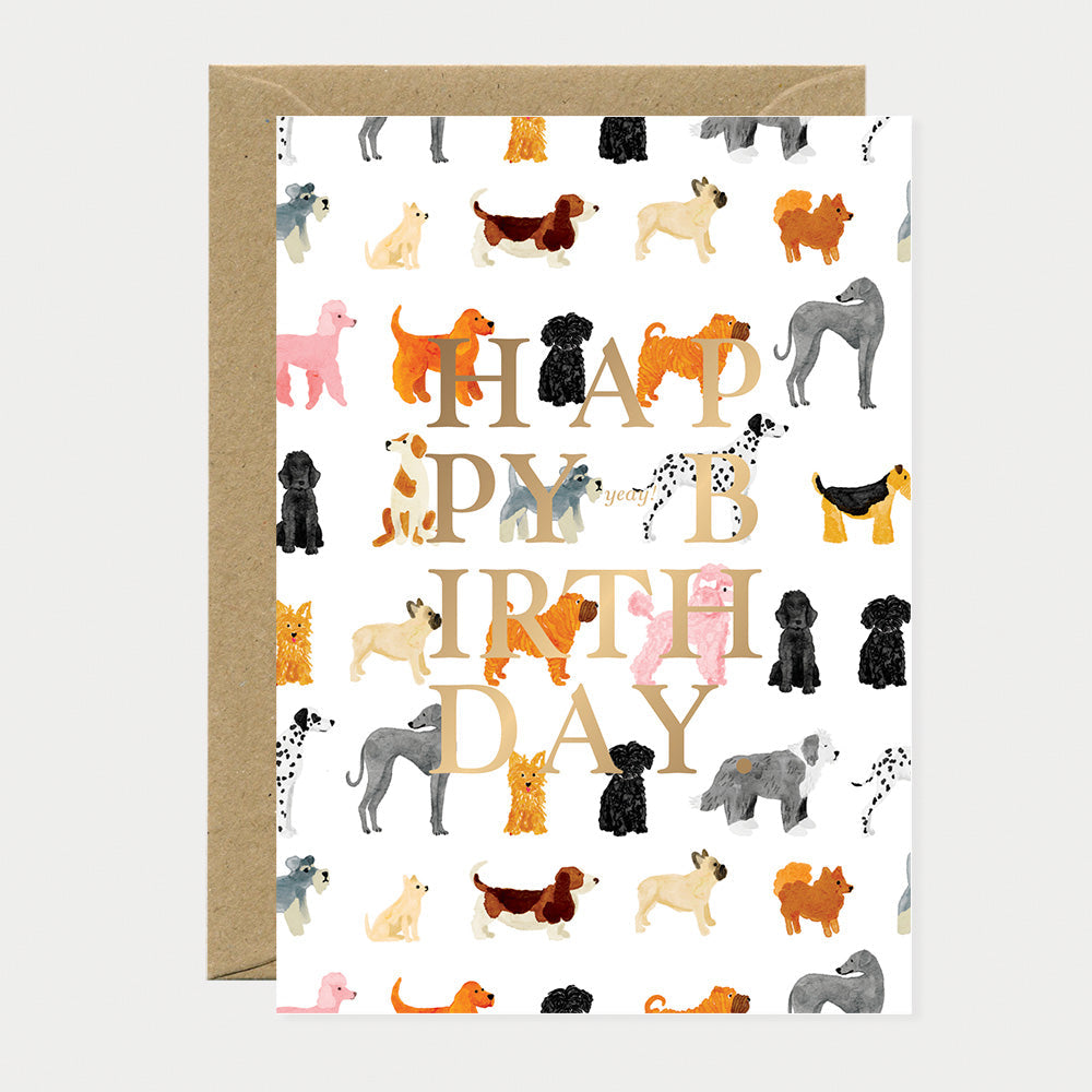 all-the-ways-to-say-birthday-dogs-carte-anniversaire-a6-dor-e image 1