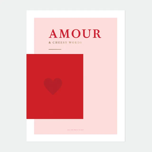 all-the-way-to-say-amour-affiche-minimaliste-50-x-70-cm image 1