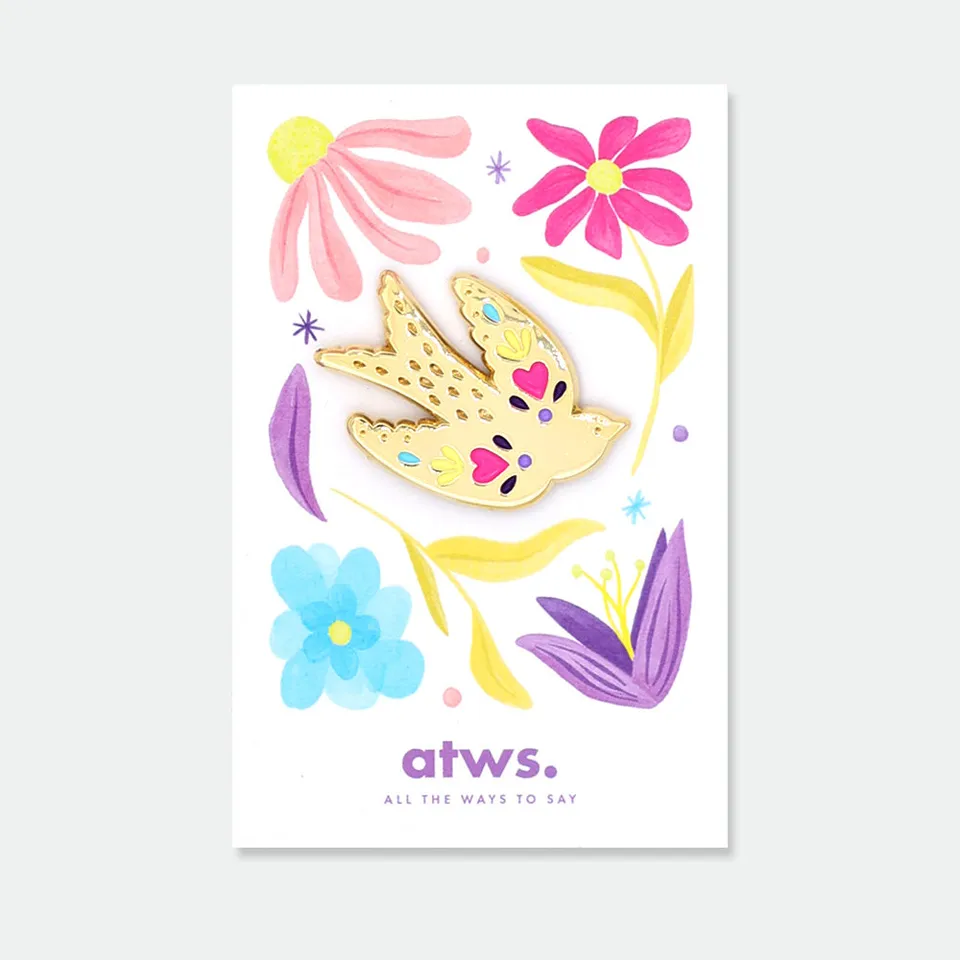 all-the-ways-to-say-lovebird-pin-s-oiseau-dor-34-mm image 1
