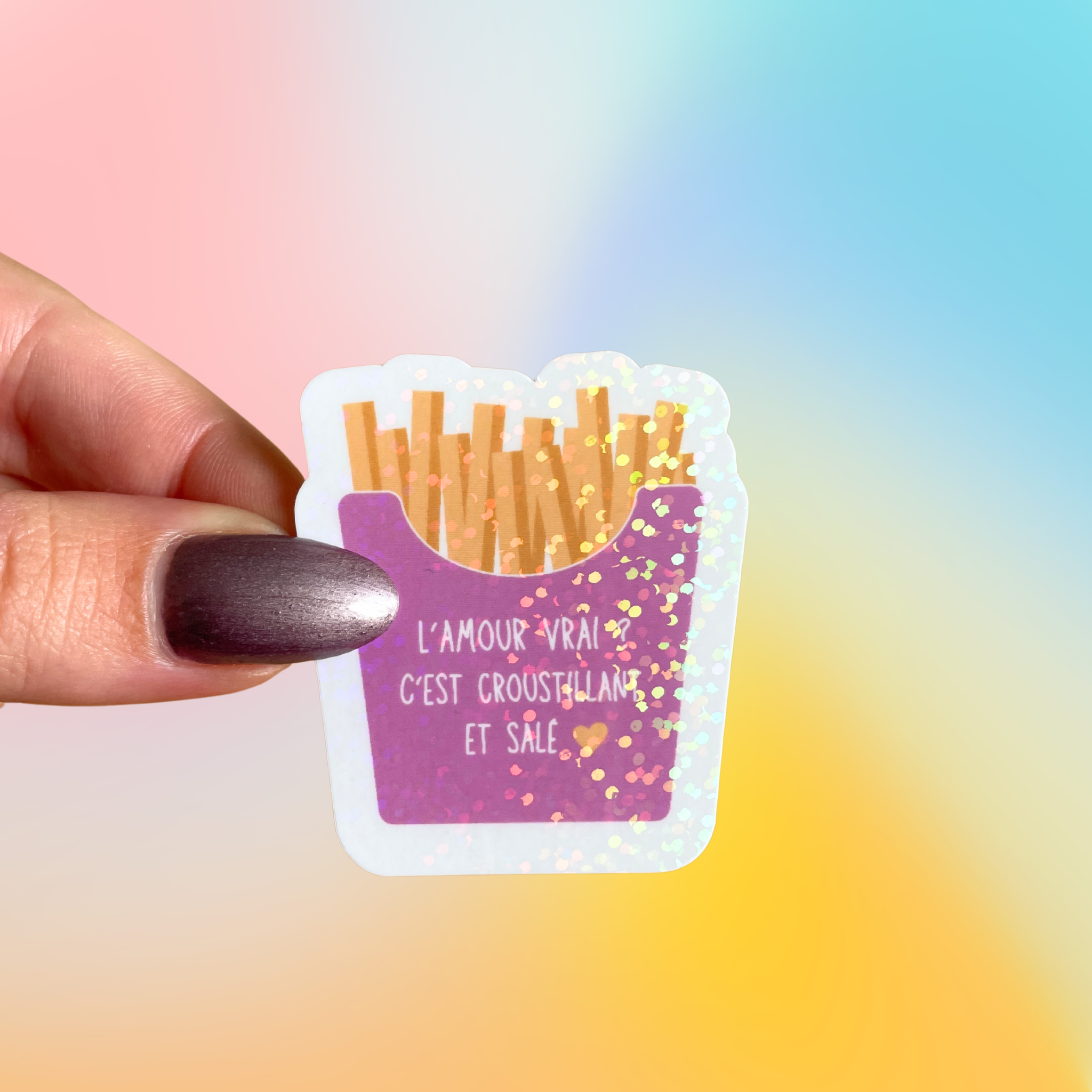 atelier-naholi-stickers-l-unit-paquet-de-frites-sticker-holo image 1