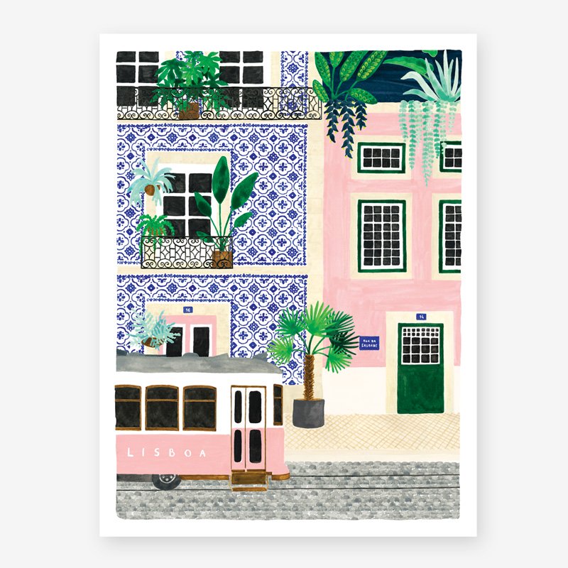 all-the-way-to-say-lisboa-affiche-lisbonne-petit-18-x-24-cm image 1