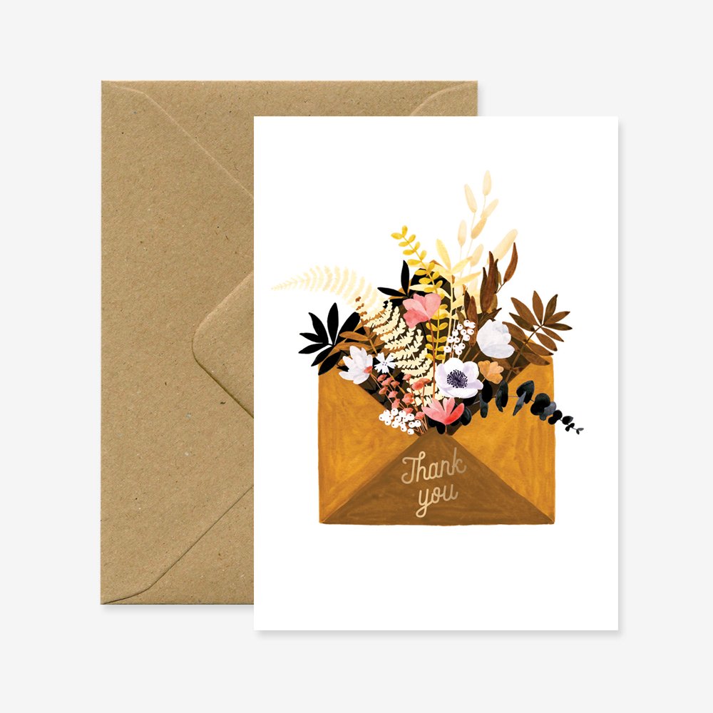 all-the-ways-to-say-flower-envelop-carte-remerciement-a6 image 1