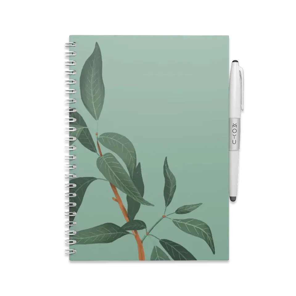 moyu-lovely-leaf-carnet-effa-able-a5-papier-pierre-recyclable image 1