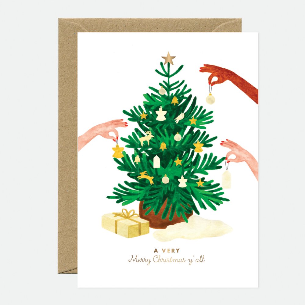 all-the-ways-to-say-xmas-tree-chic-carte-v-ux-a6-dor-e image 1