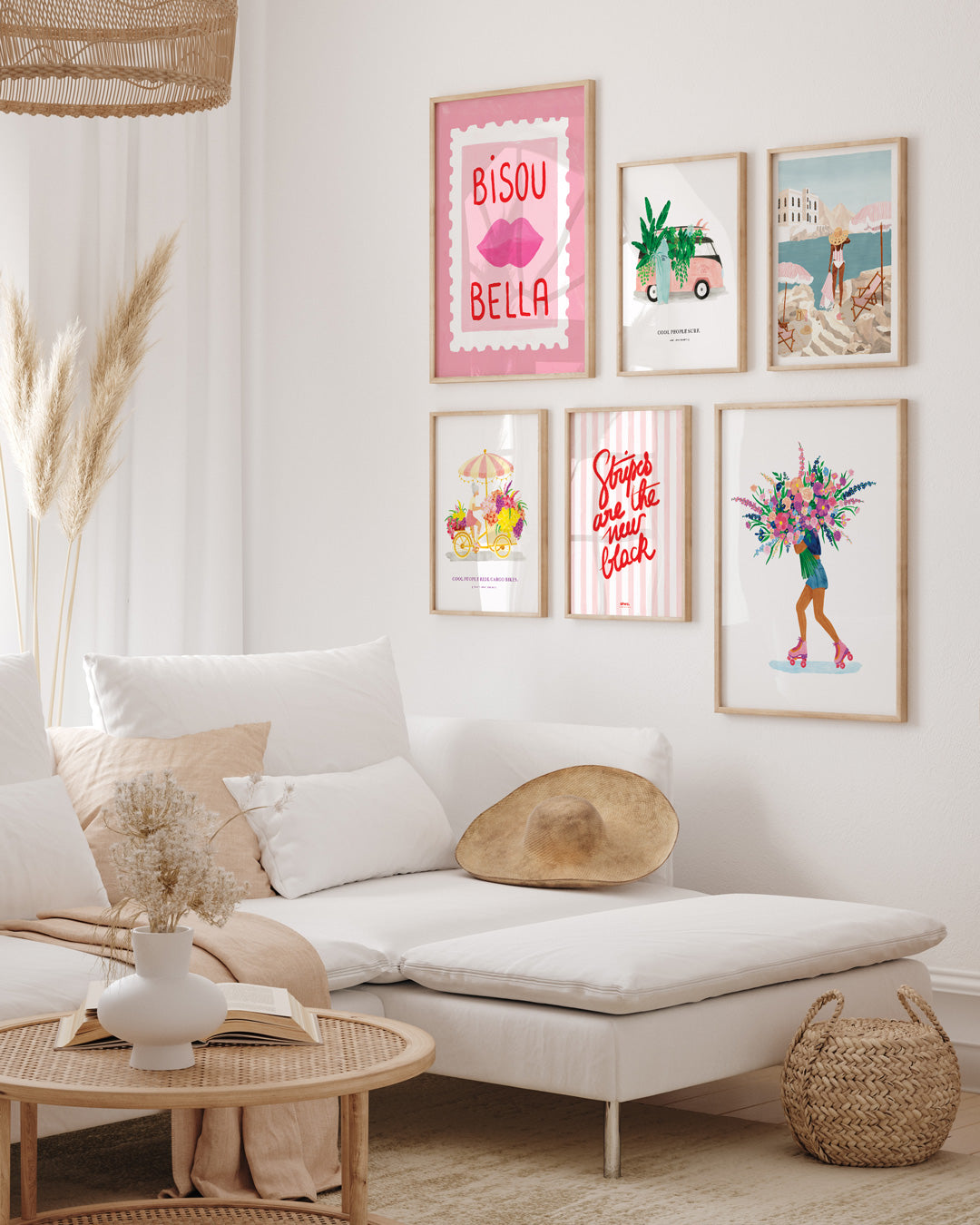 all-the-ways-to-say-bisous-bella-affiche-29-7-x-39-7-cm-rose image 3