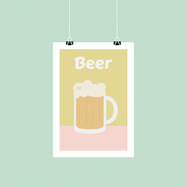 atelier-naholi-affiche-chope-bi-re-beer-a4-poster image 1