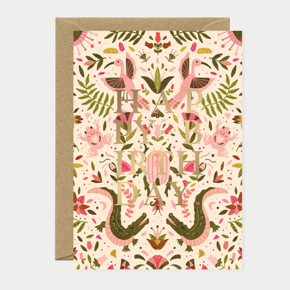 all-the-ways-to-say-pink-croco-carte-anniversaire-a6-dor-e image 1