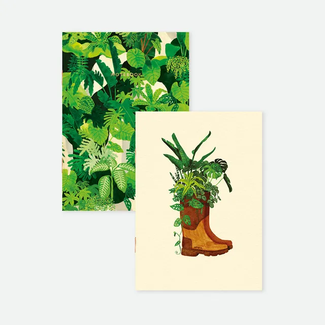 all-the-ways-to-say-gardening-boots-carnet-a6-lot-de-2-nature image 1